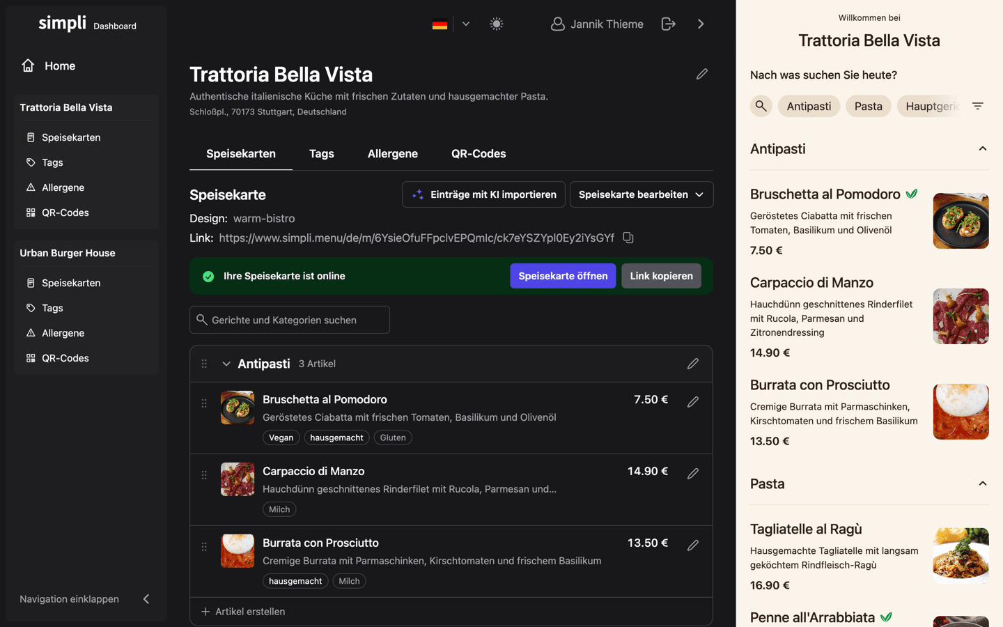 Simpli Dashboard